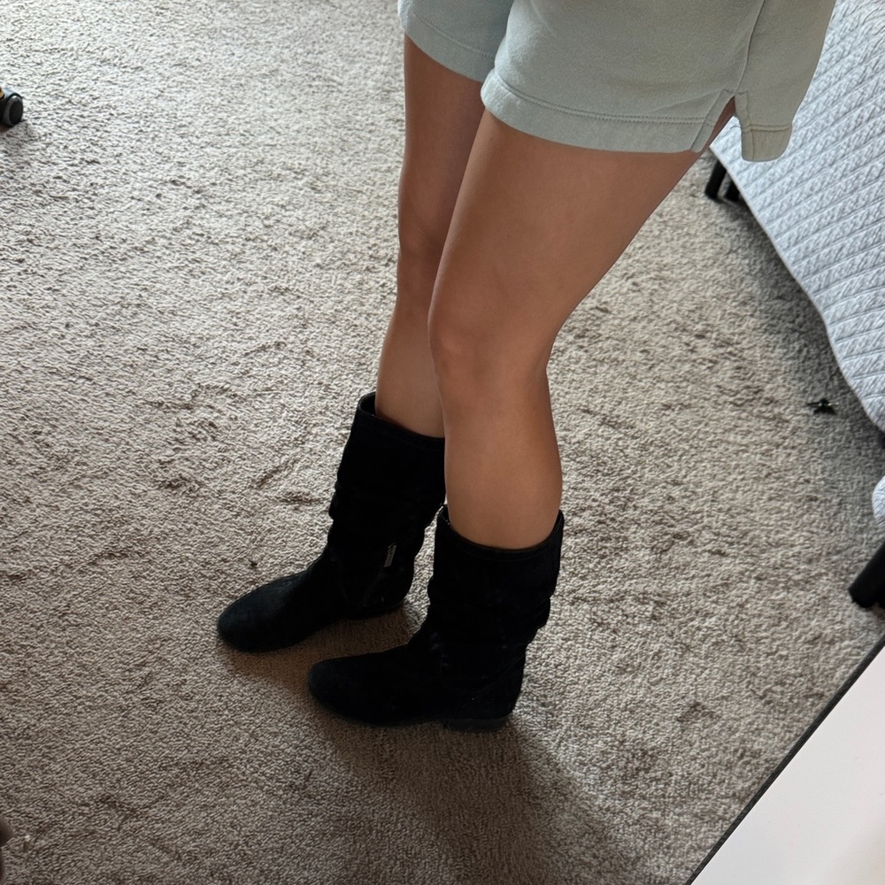Women's Black Suede Boots
